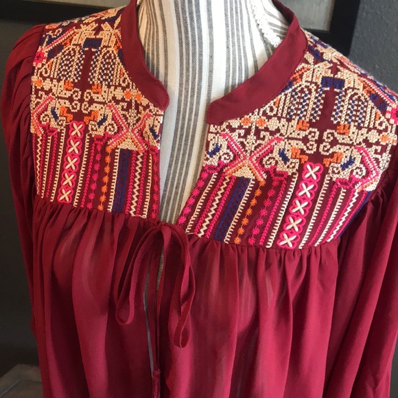 1 hour final sale. 🔥Umgee Bohemian top, slightly sheer - Picture 7 of 8